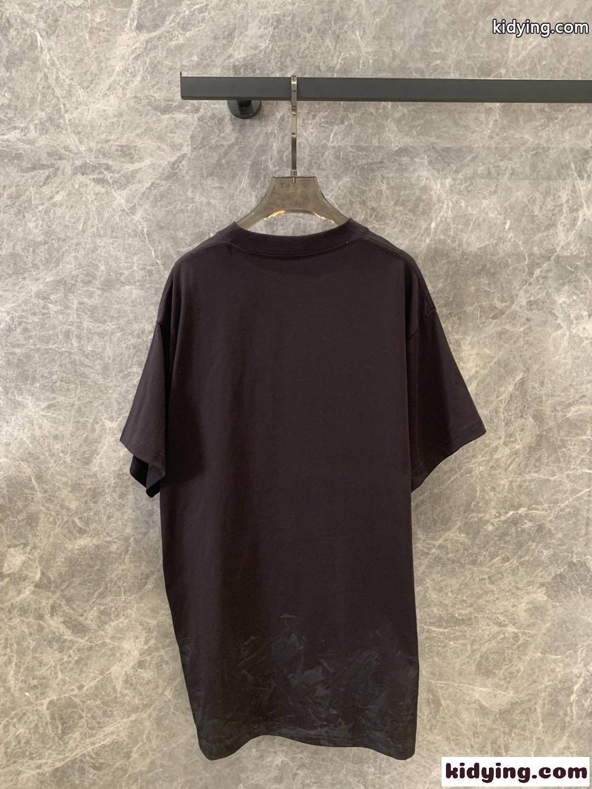 オーバーサイズ プリント半袖Tシャツ バレンシアガ Tシャツ コピー ユニセックス-1