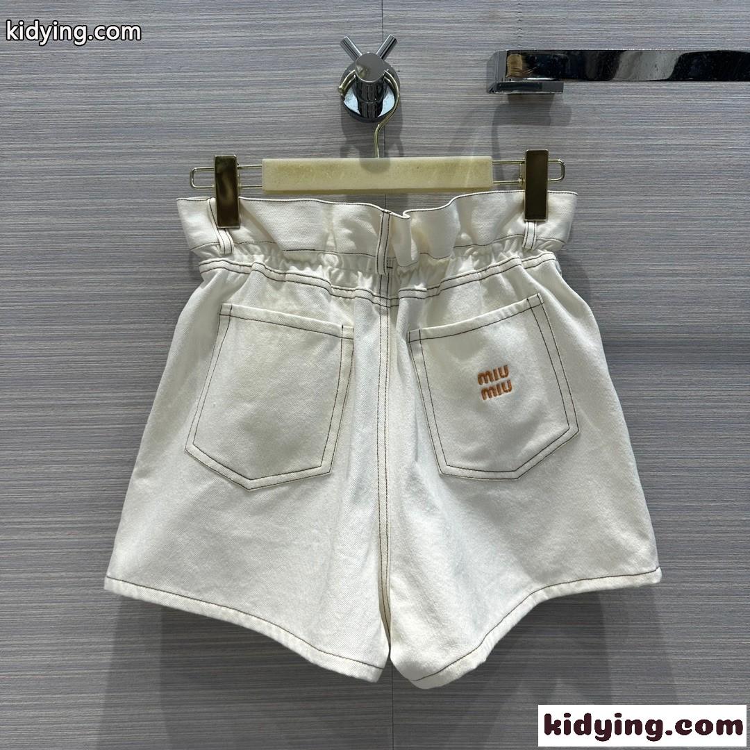 可愛い おしゃれ デニム ショートパンツ ミュウミュウ パンツ コピー レディース-3