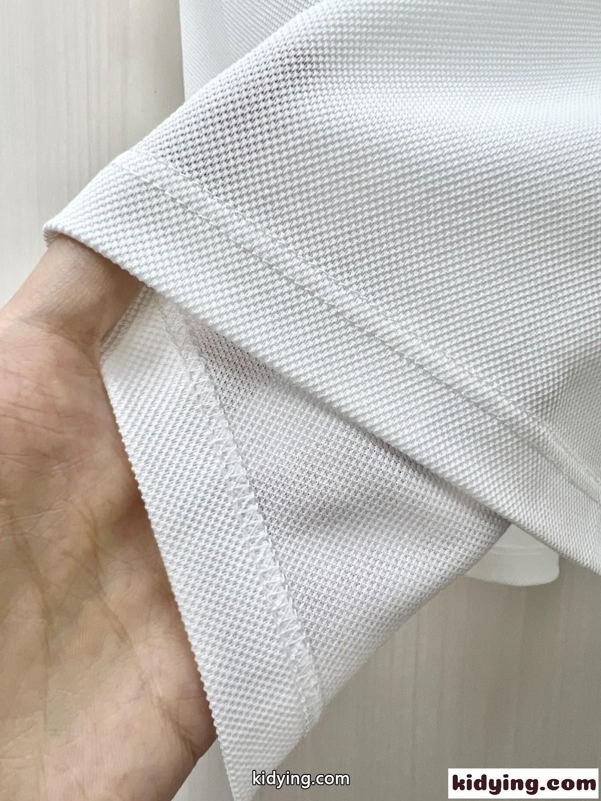 洗練された カジュアル コットンピケ ポロシャツ エルメス Tシャツ コピー ホワイト-4