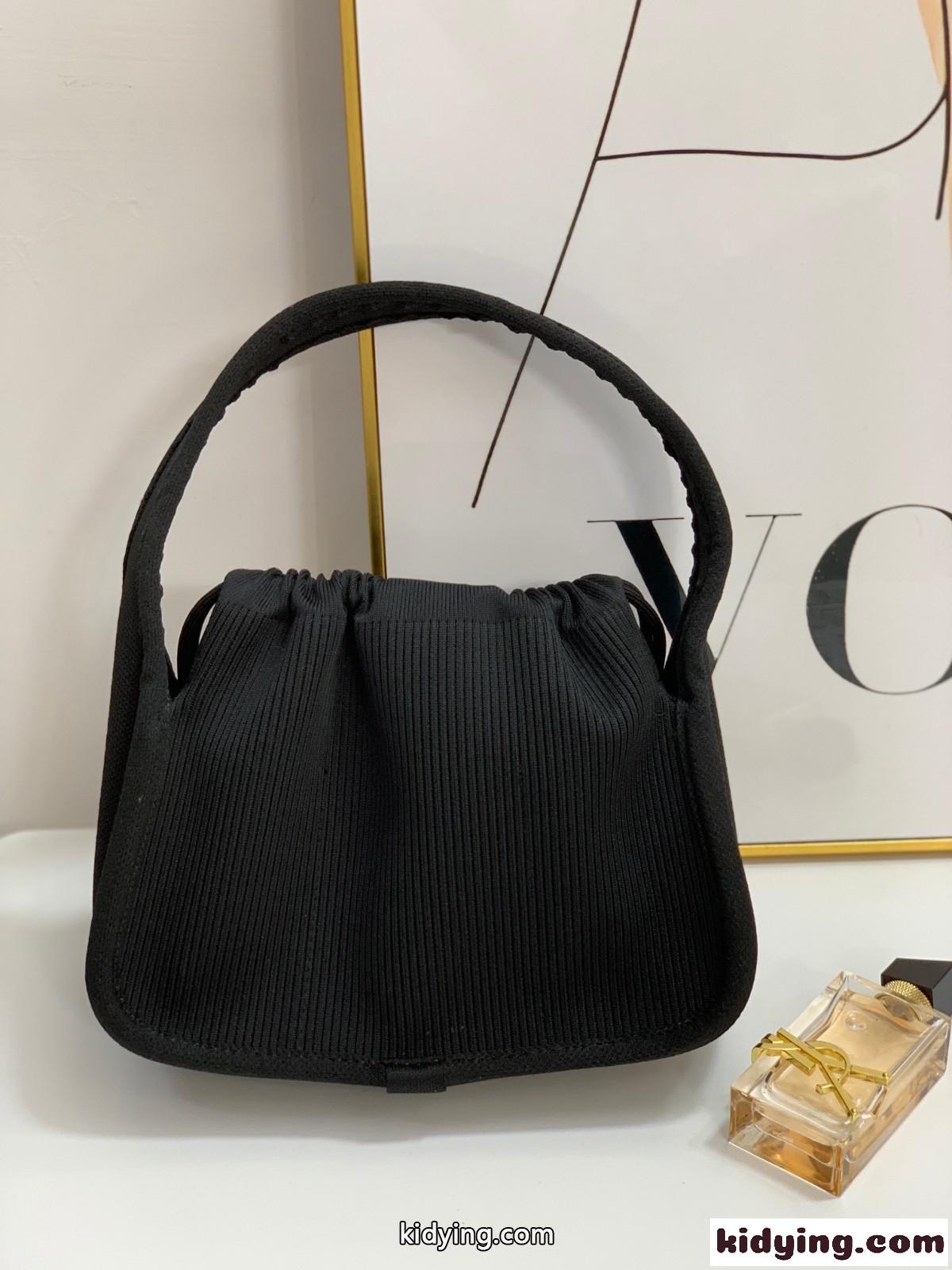 Alexander Wang Ryan スモール リブニット ハンドバッグ アレキサンダーワング バッグ コピー ブラック-2