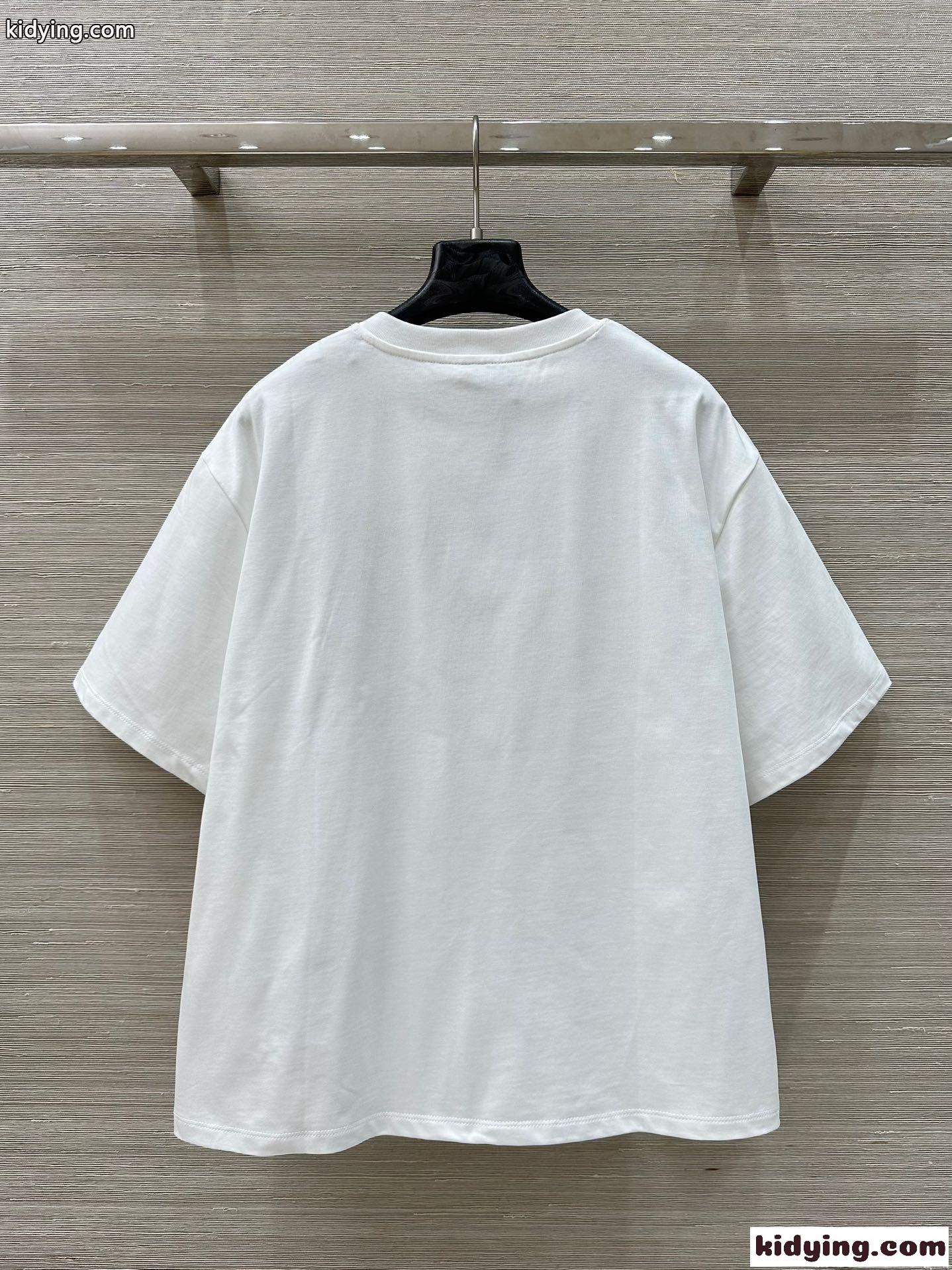 カジュアル おしゃれ モンクレール Tシャツ コピー コットン クルーネック ホワイト-5