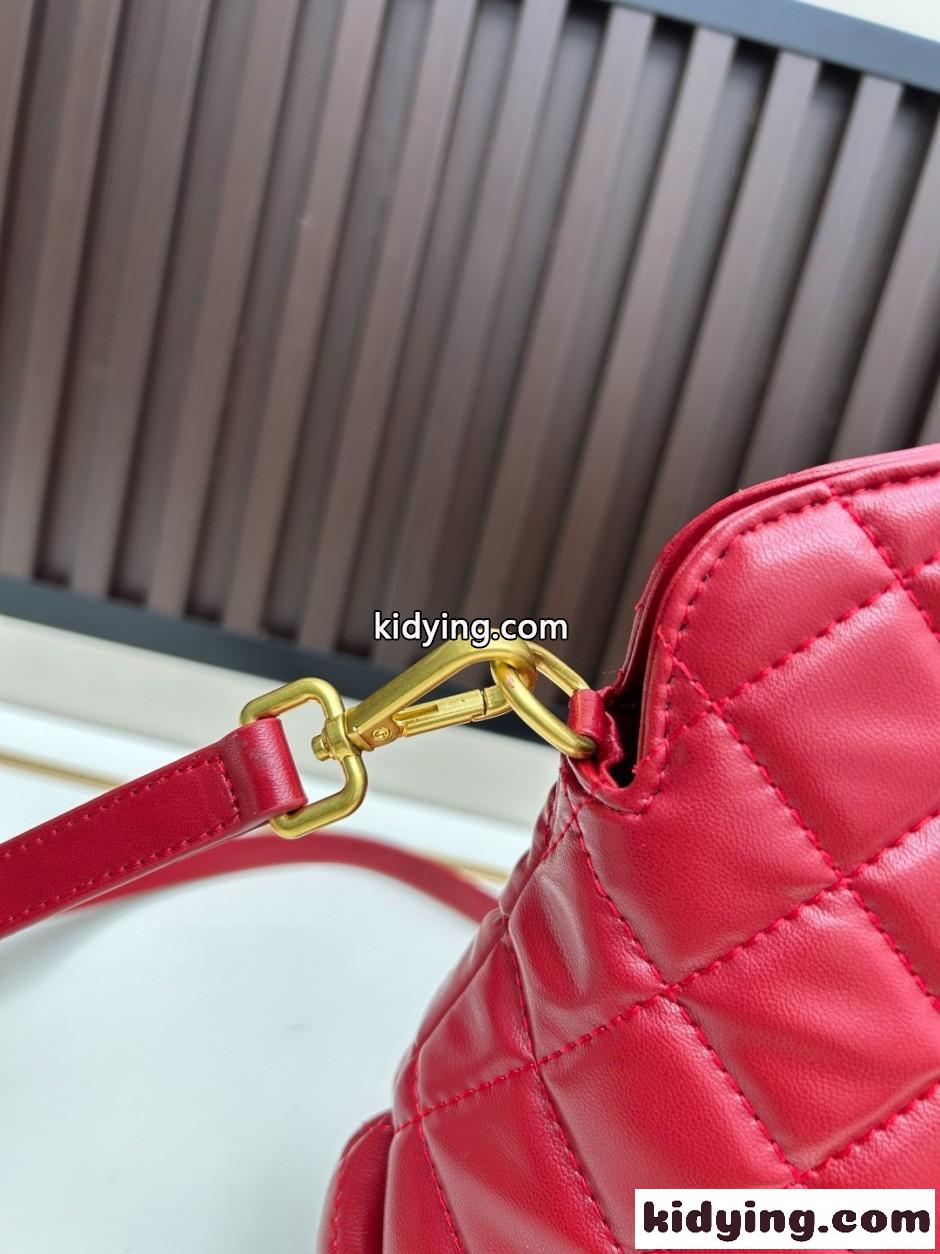 人気 エレガント YSL イヴ・サンローラン バッグ コピー ハンドバッグ レッド-4