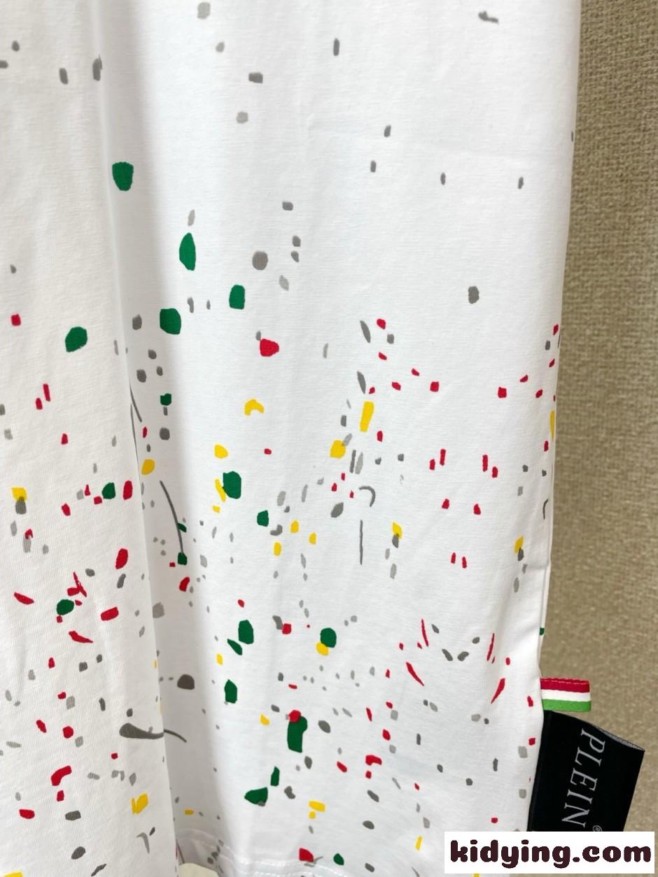 カジュアル 合わせやすい 半袖Tシャツ フィリッププレイン Tシャツ 偽物-3