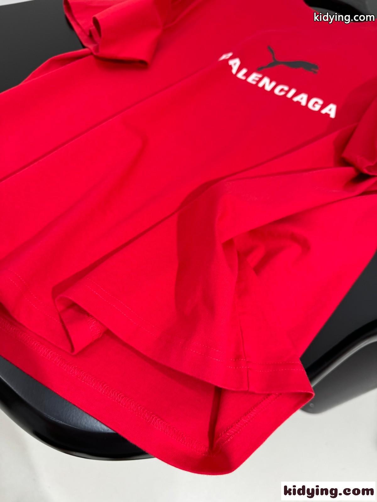 BALENCIAGA×Puma オーバーサイズTシャツ スーパーコピー レッド-2