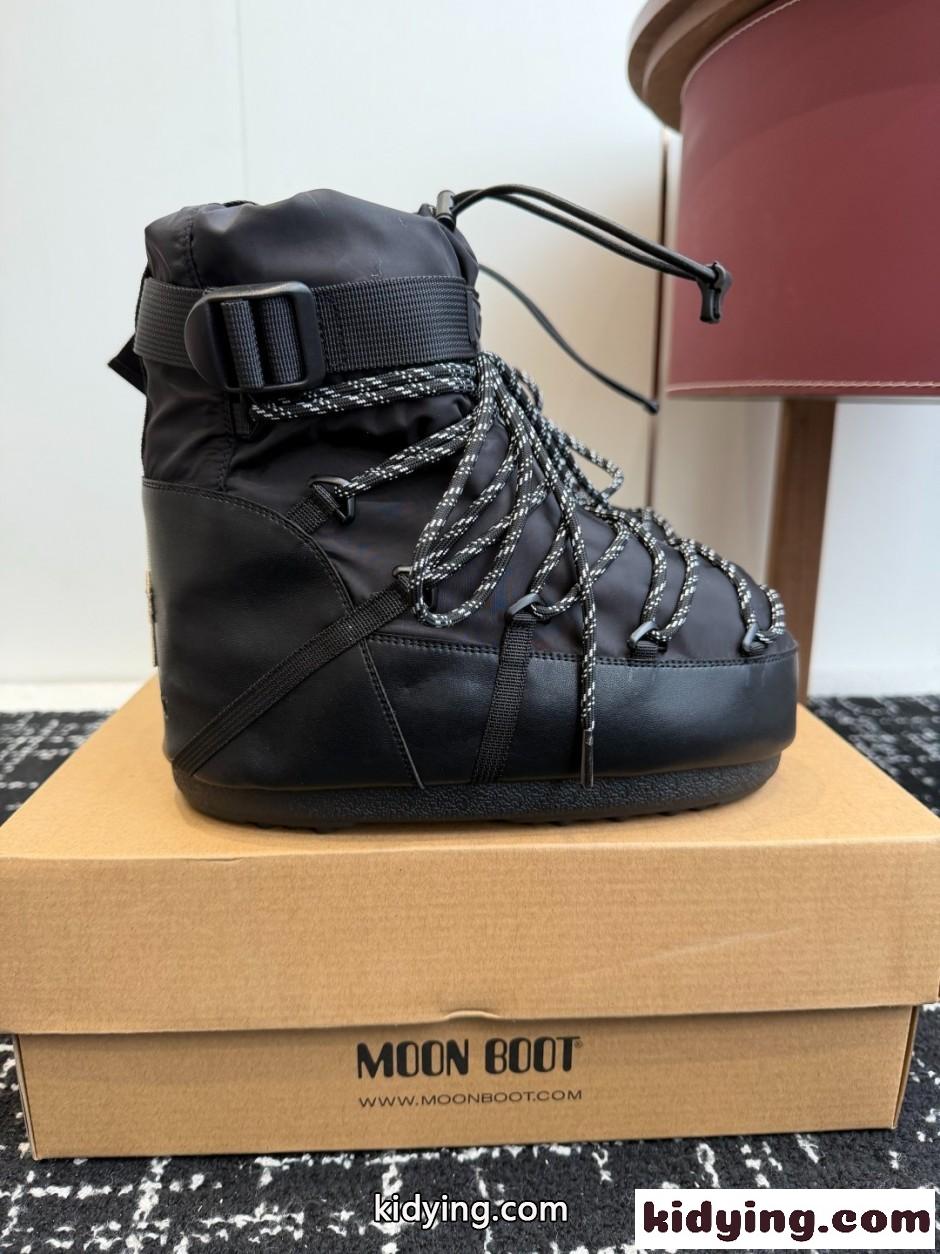 MONCLER × MOON BOOT スノーブーツ モンクレール ブーツ スーパーコピー ブラック-0