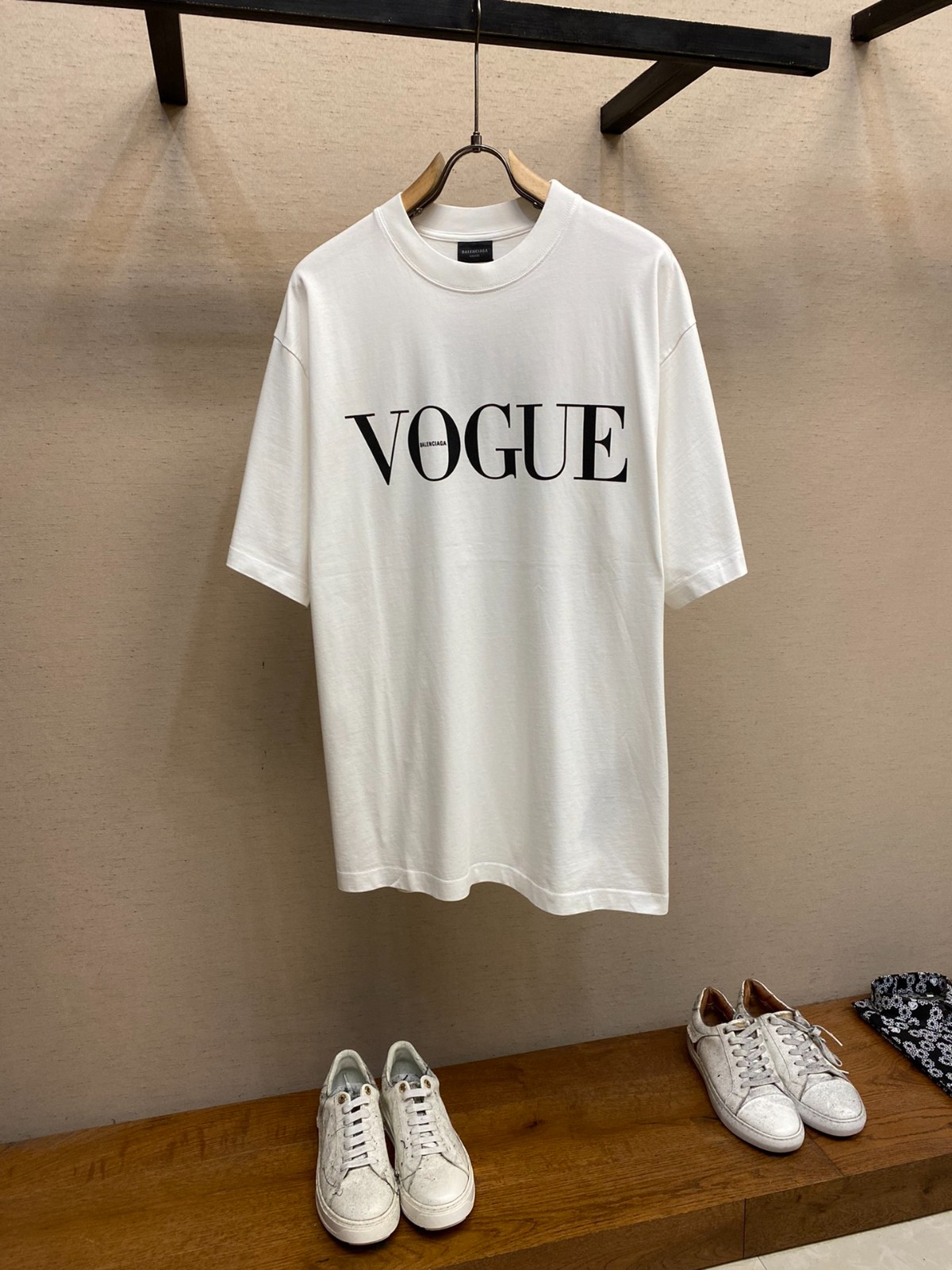 バレンシアガ Tシャツ コピー ユニセックス オーバーサイズ プリント 半袖Tシャツ ホワイト-0
