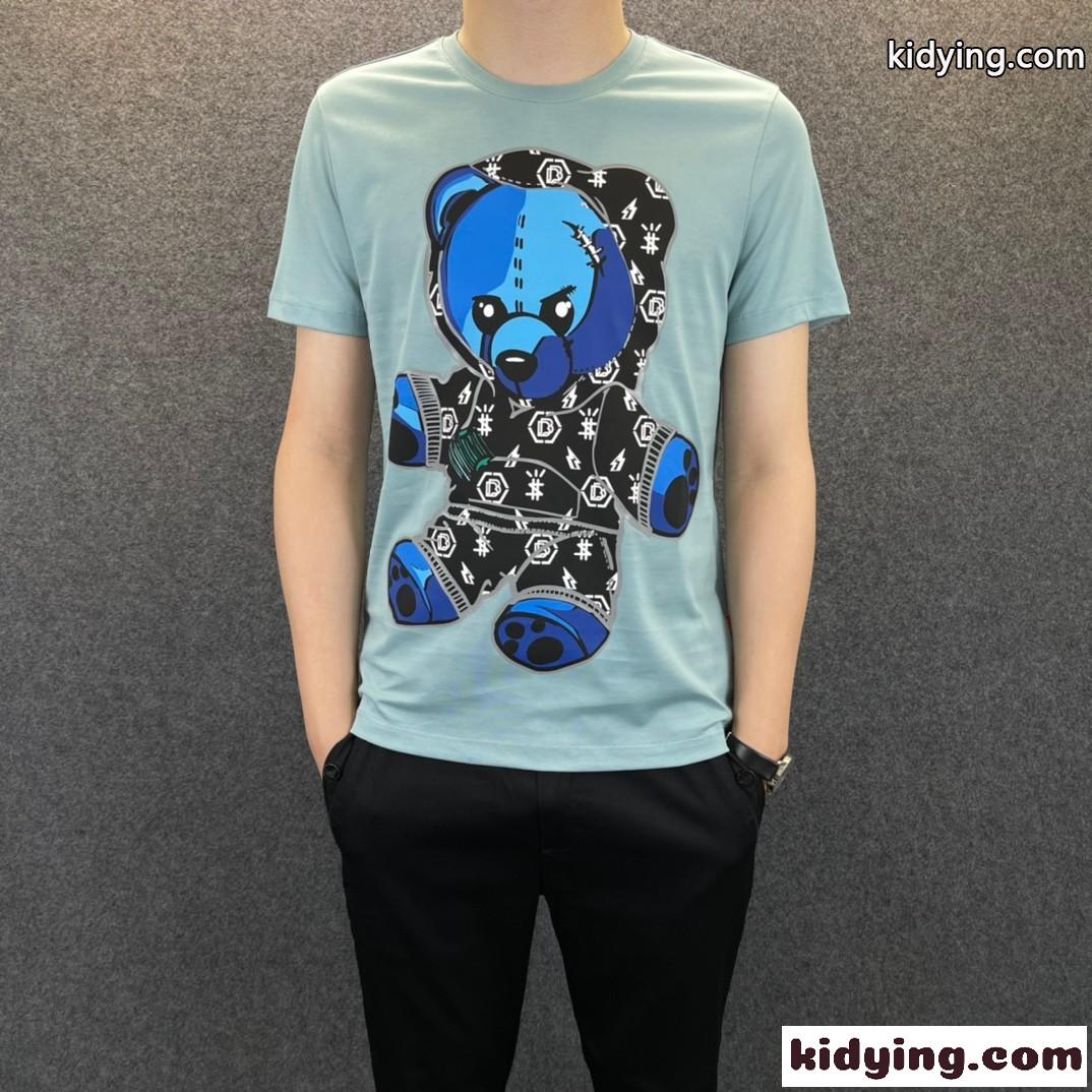 フィリッププレイン 半袖Tシャツ コピー 着心地いい 上品 春夏 定番 クルーネック カジュアル おしゃれ-2