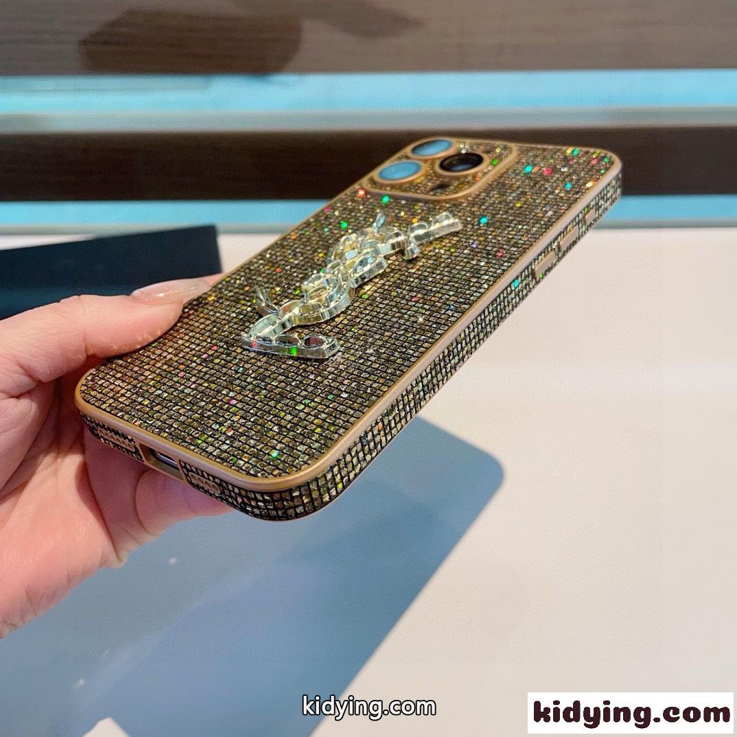 キラキラ YSL スマホケース イヴ・サンローラン アイフォンケース 偽物 iPhone16ケース-2