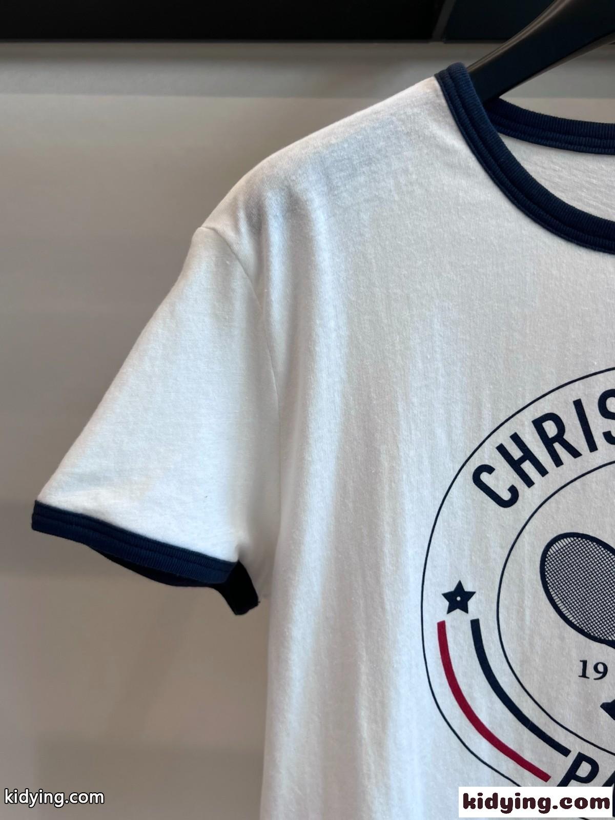 コットン & リネン Dior Vibe Tシャツ クリスチャン・ディオール Tシャツ コピー クルーネック-3