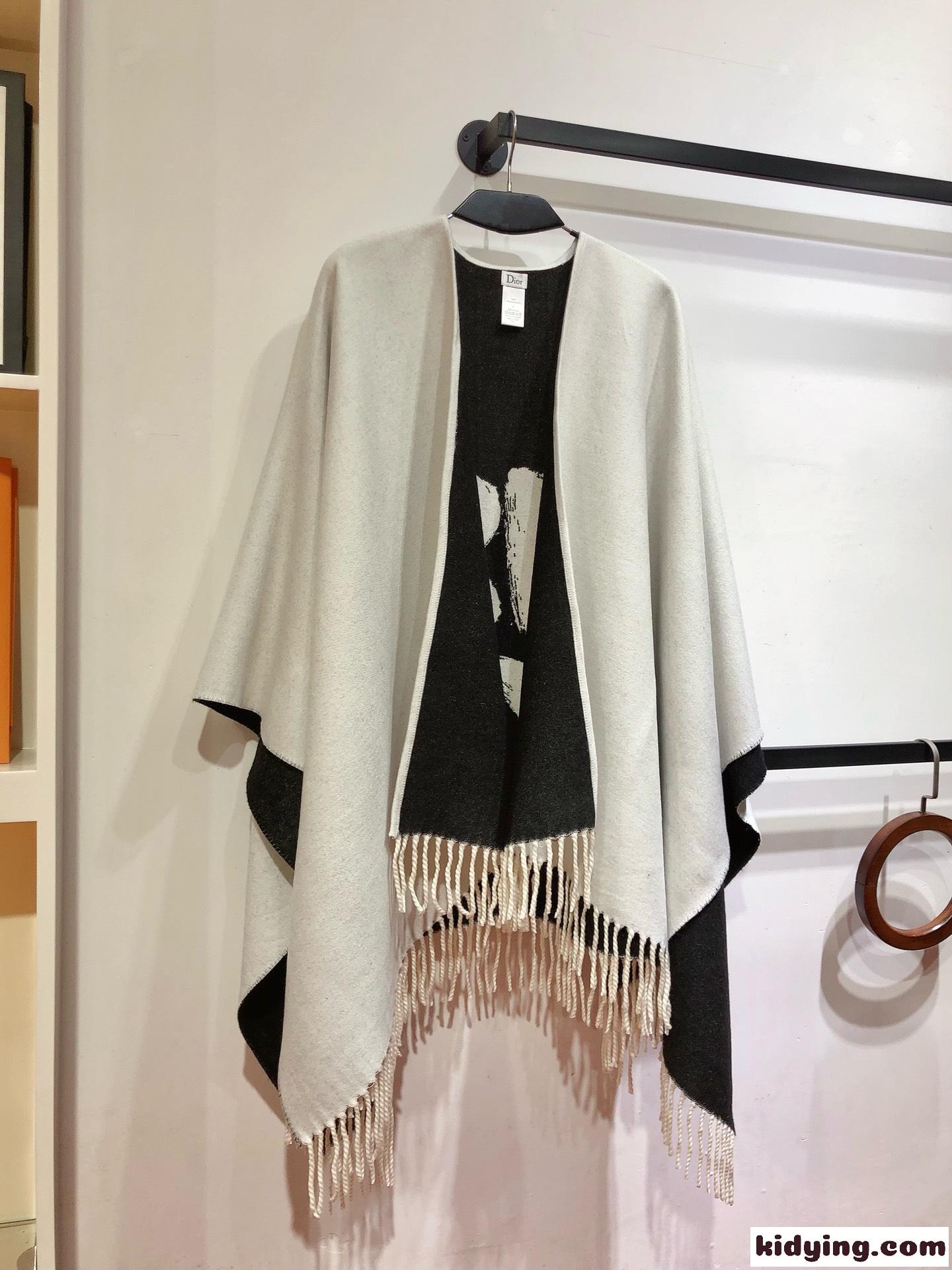 秋冬防寒 ディオール スカーフ偽物 柔軟 シンプル 両面兼用 ロゴ刺繍 肩掛け ショール 優雅 ホワイト-0