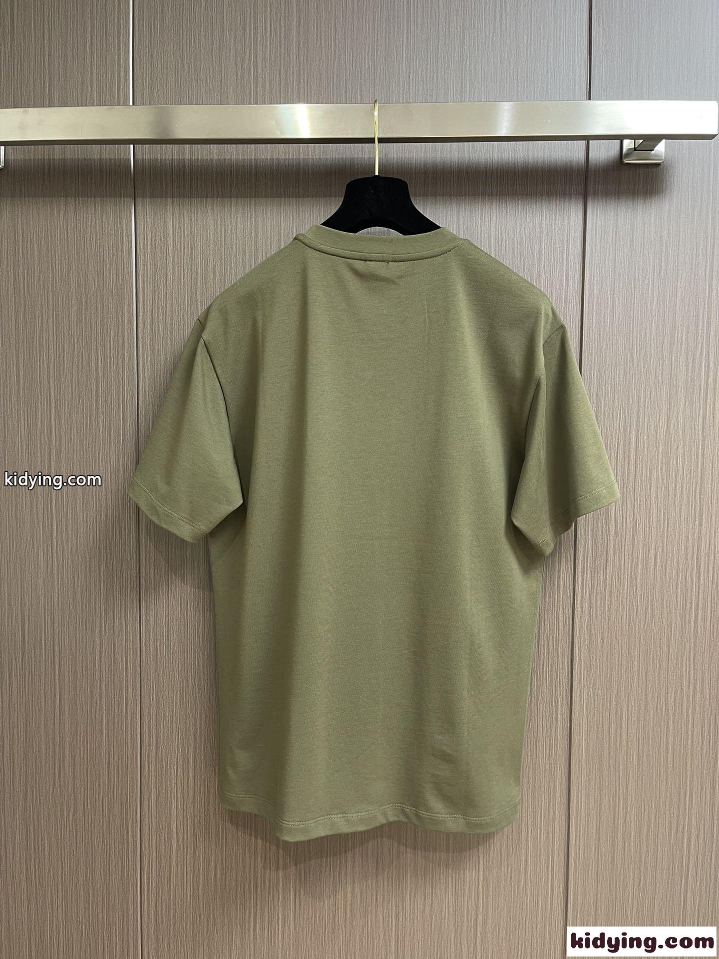シンプル アナグラム クルーネック コットン 半袖 ロエベ Tシャツ コピー メンズ-1