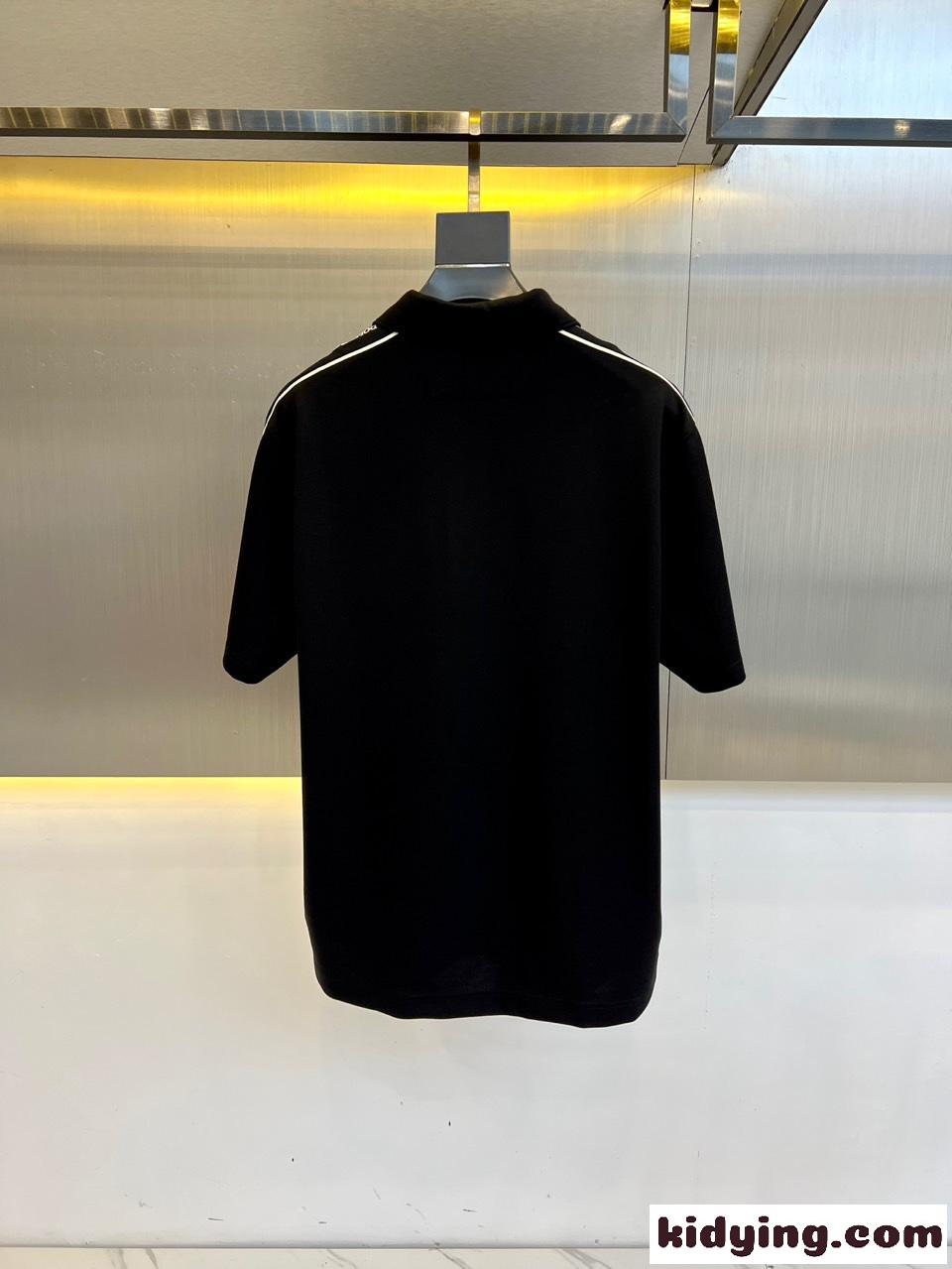 定番 カジュアル コットンピケ ポロシャツ ドルチェ&ガッバーナ Tシャツ コピー ブラック-3