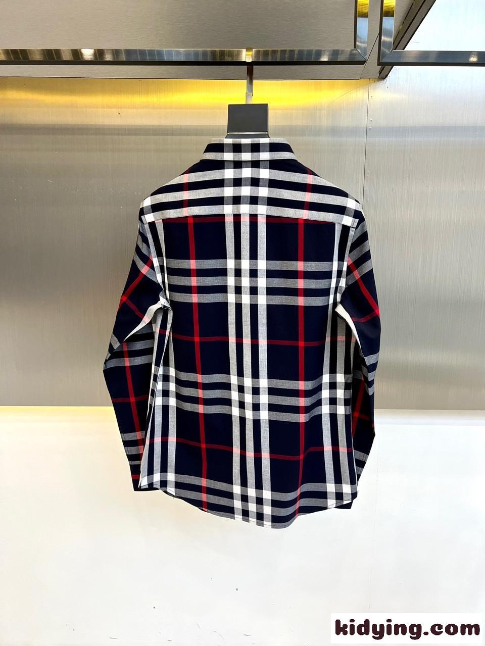 定番 コットン バーバリー シャツ コピー チェックシャツ ロングスリーブ-4