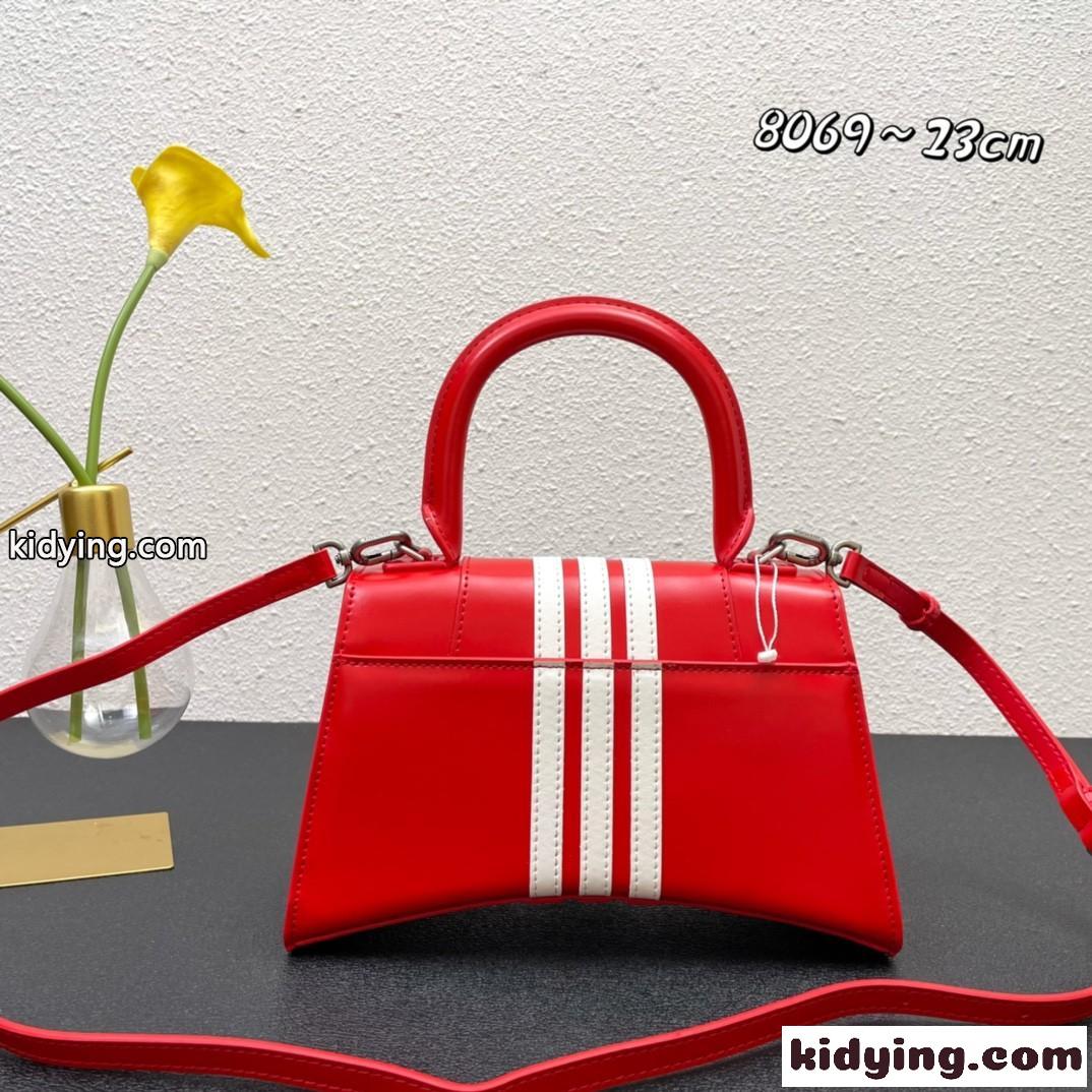 BALENCIAGA x ADIDAS 人気 HOURGLASS ハンドバッグ バレンシアガ バック コピー レッド-1