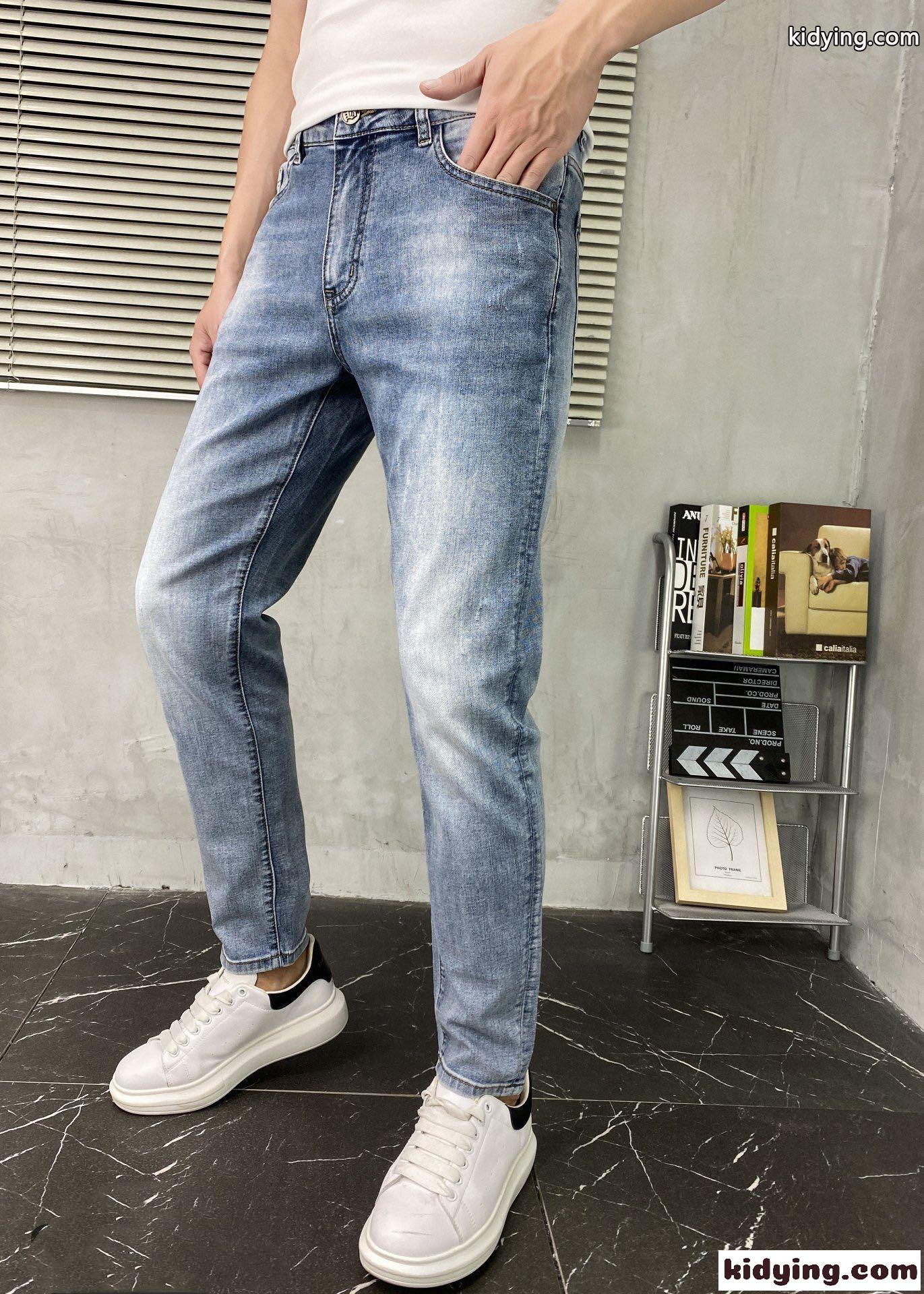 定番 おしゃれ ズボン デニムパンツ ストレート クロムハーツ ジーンズ コピー メンズ カジュアル ストレッチ-1