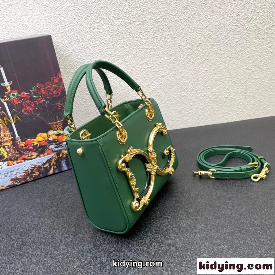 DG GIRLS バッグ スモール カーフスキン ドルチェ&ガッバーナ バッグ コピー ハンドバッグ グリーン-2