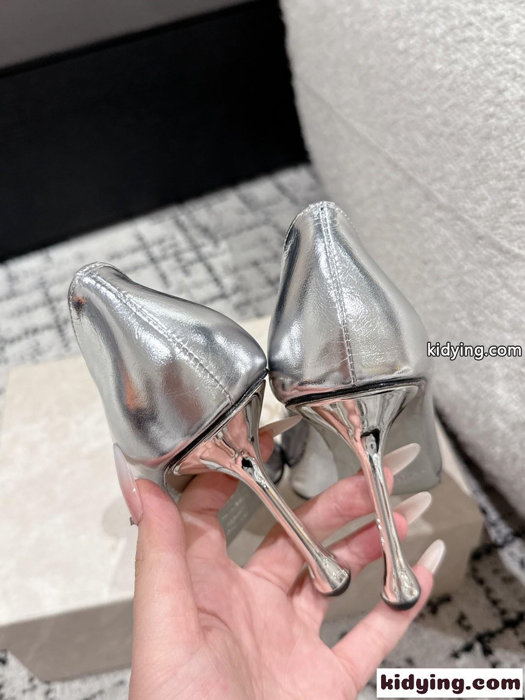 エレガント ジミーチュウ オーブ パンプス スーパーコピー ハイヒール シルバー-3