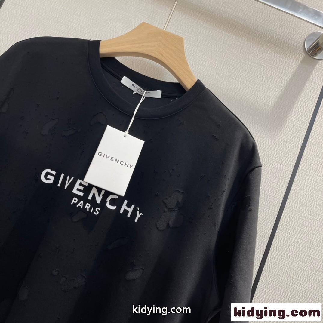 ゆったり 高品質 着心地いい クルーネック ロゴ ジバンシィ Tシャツ コピー カジュアル おしゃれ 春夏 半袖-0