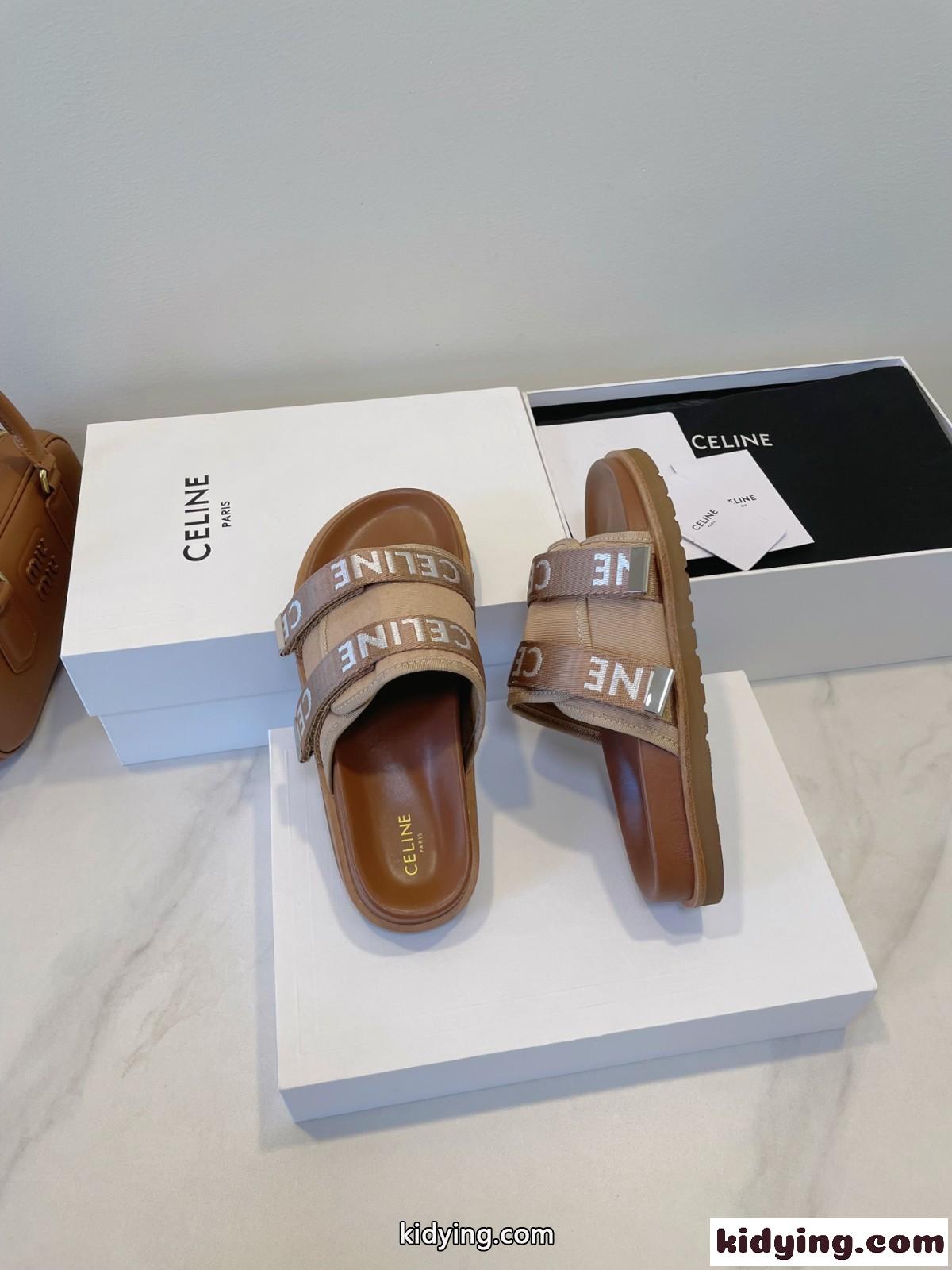 CELINE ピーテオ ストラッピーサンダル セリーヌ スーパーコピー ブラウン-0