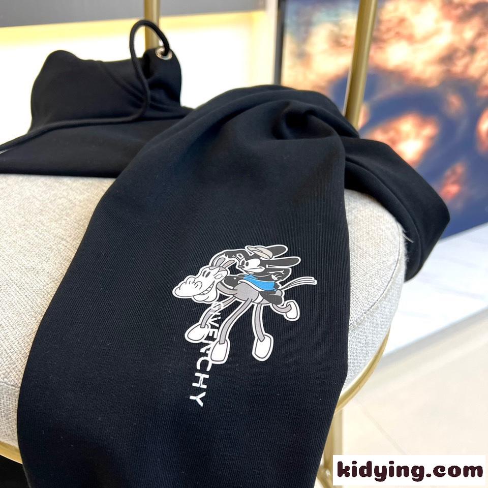 Disney x Givenchy コットン フーディー ジバンシィ パーカー コピー ブラック-4