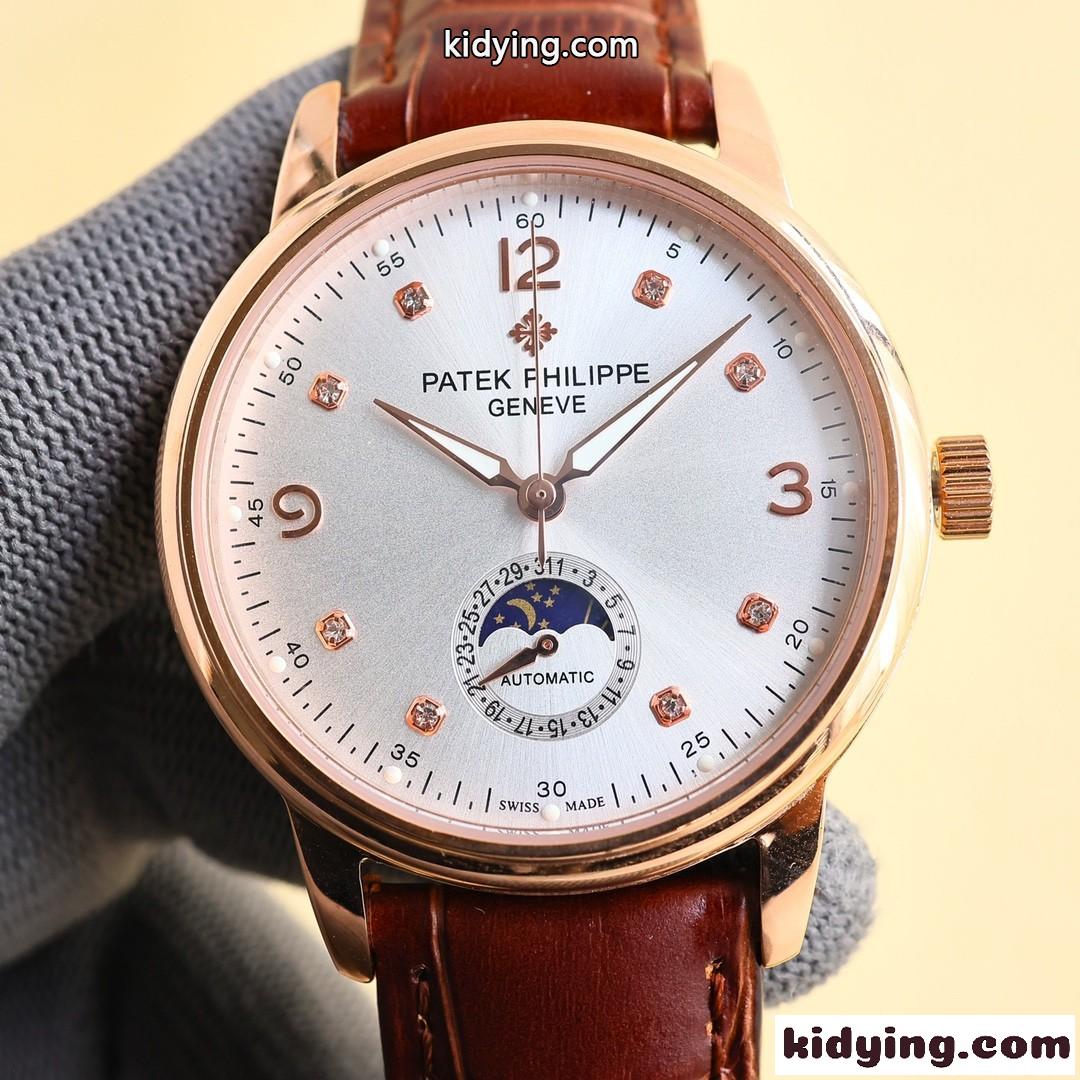 クラシック 人気 ムーンフェイズ パテック・フィリップ 時計 コピー 40mm ウォッチ-1