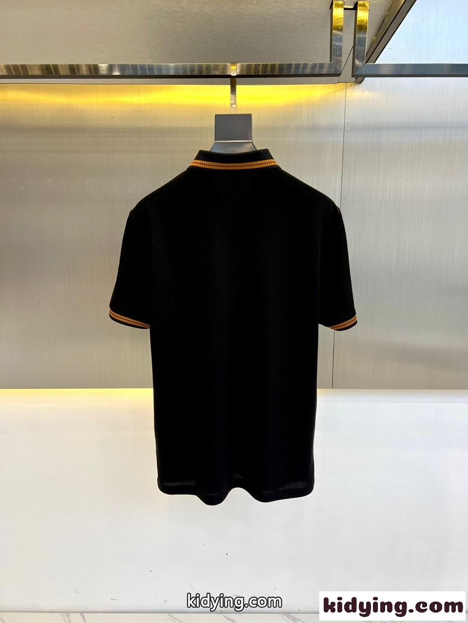 洗練された おしゃれ ハーフジップ ポロシャツ エルメネジルド・ゼニア 半袖Tシャツ コピー-4