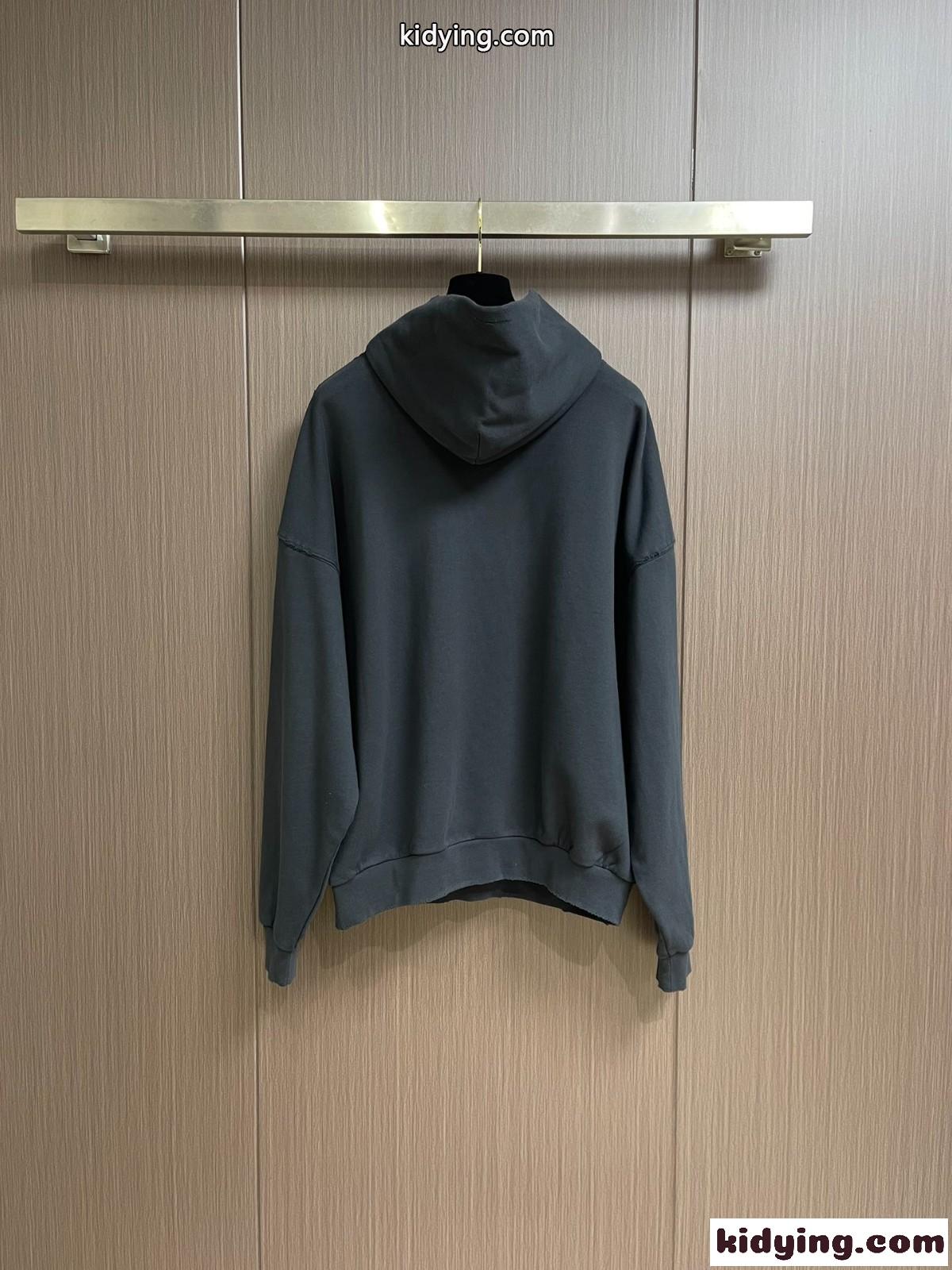 ユニセックス 3B Liquified Hoodie バレンシアガ パーカー コピー ブラック-1