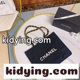 シャネルChanel 帆布買い物袋 独占実写 新品 シャネル買い物袋 コーナーのヒット ショーウインドー 好きな女性はしっかりと自留します-0