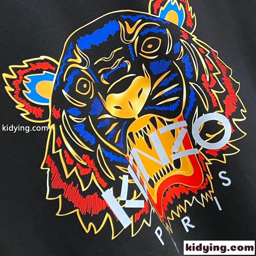 定番 タイガー コットン スウェットシャツ ケンゾー Tシャツ コピー ブラック-1