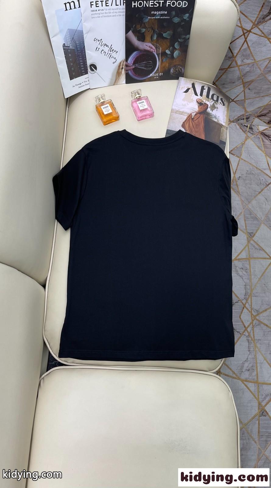 注目される プリント クールネック バレンシアガ Tシャツ コピー 半袖 カジュアル おしゃれ ブラック-4