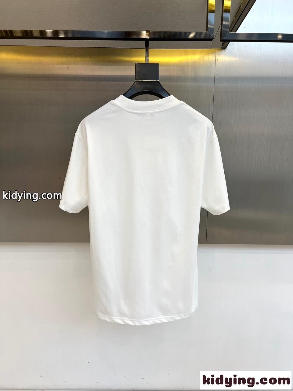 フロントロゴ クルーネック 半袖Tシャツ ヴァレンティノ Tシャツ 偽物 ホワイト-3