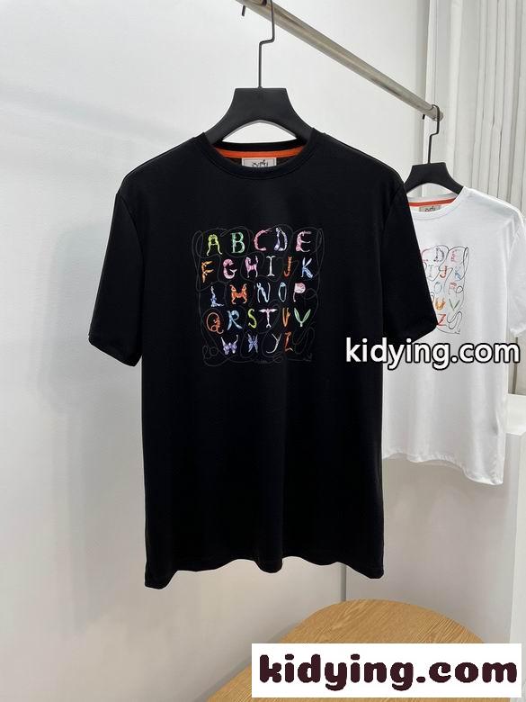 お洒落 プリント 人気 クルーネック エルメス 半袖tシャツ コピー 快適 カジュアル 定番 トップス-0