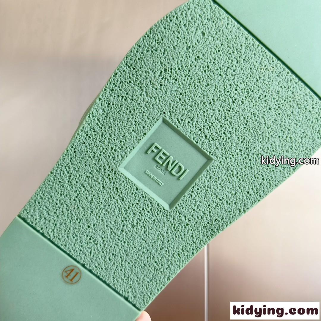 春夏 定番 FENDI ROMA スライド フェンディ サンダル スーパーコピー グリーン-4