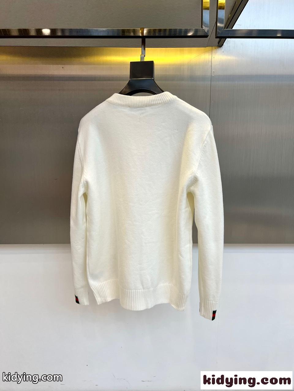 定番 合わせやすい クルーネックニット グッチ セーター 偽物 トップス ホワイト-4