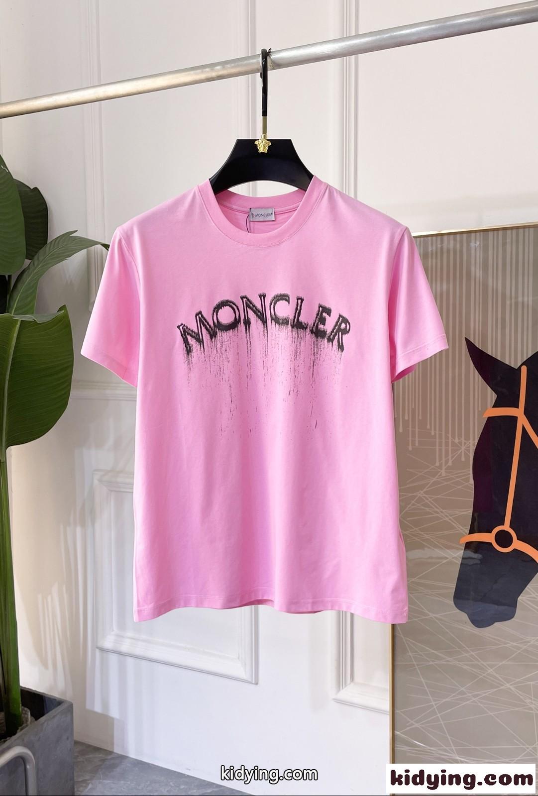 3色あり モンクレール 半袖Tシャツ コピー 定番 合わせやすい ロゴ クルーネック-0