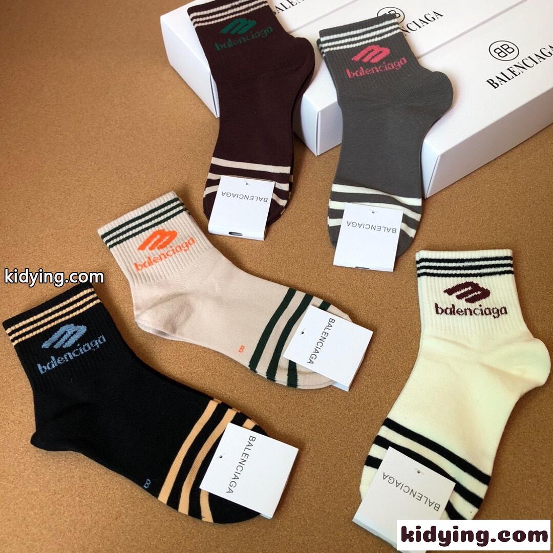 5足セット おしゃれ 合わせやすい ソックス バレンシアガ 靴下 偽物-4