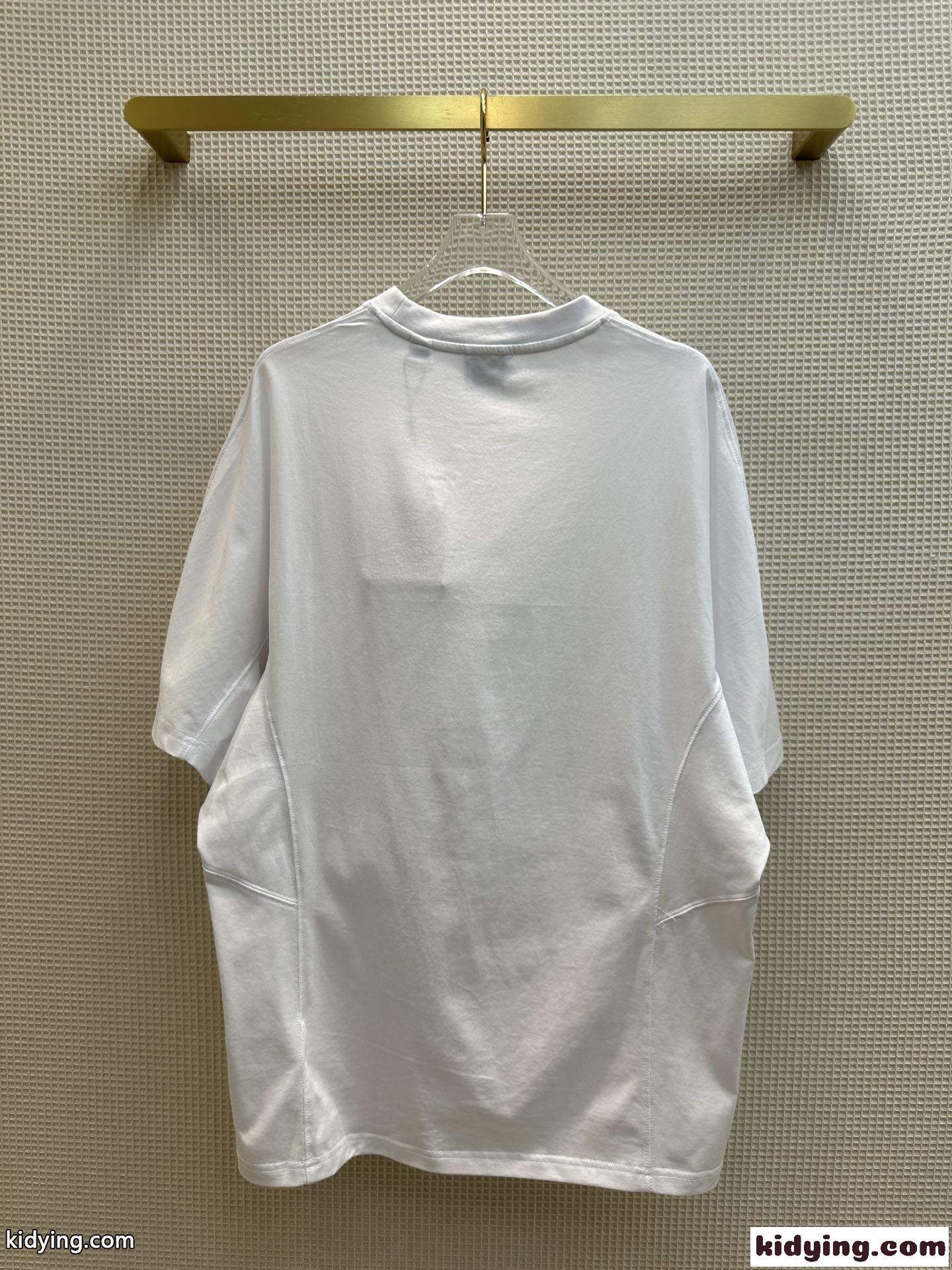 ソーン&ロゴプリント コットン オーバーサイズTシャツ バーバリー Tシャツ コピー ユニセックス-1