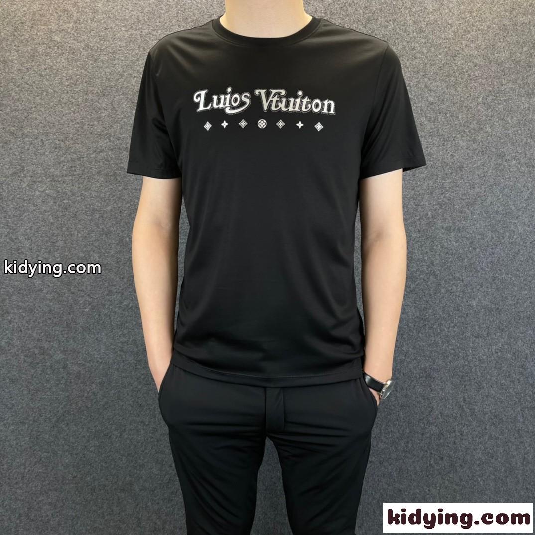 ルイ・ヴィトン tシャツ コピー 半袖 トップス 上品 おしゃれ ロゴ 着心地いい 薄手 春夏-0