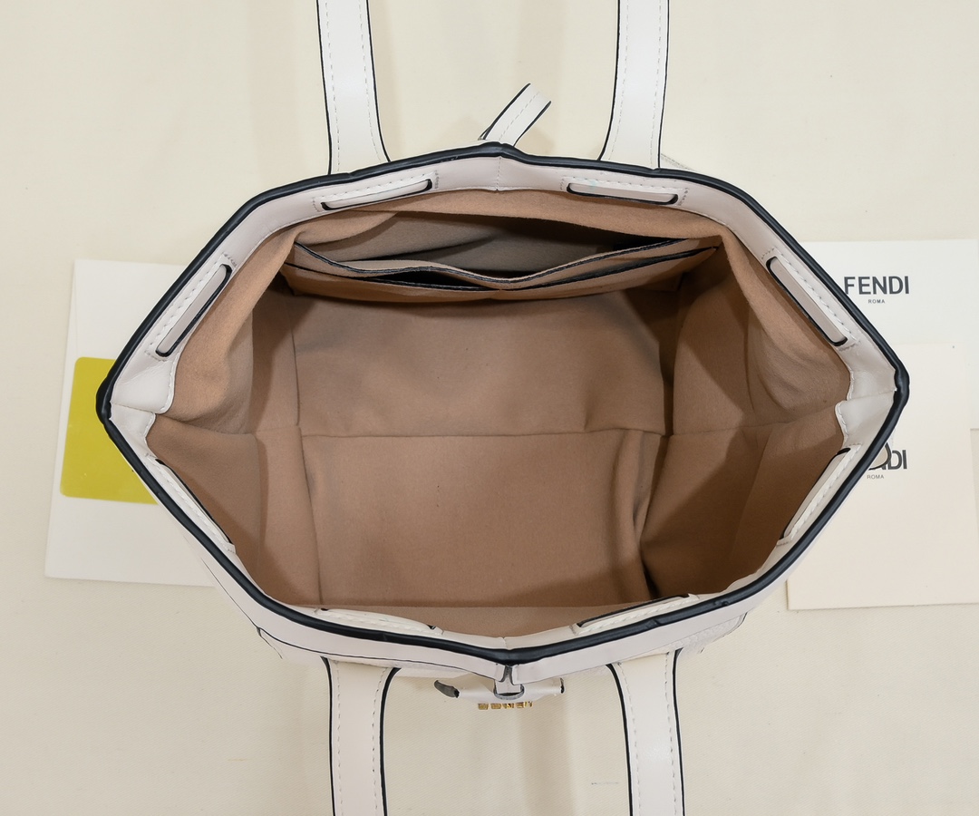Fendi Origami スモール 変形ミニバッグ フェンディ バッグ コピー ホワイトレザー-4