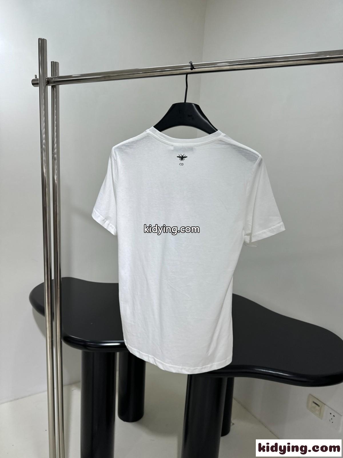 Dioramour エンブロイダリー 半袖Tシャツ クリスチャン・ディオール Tシャツ コピー-1