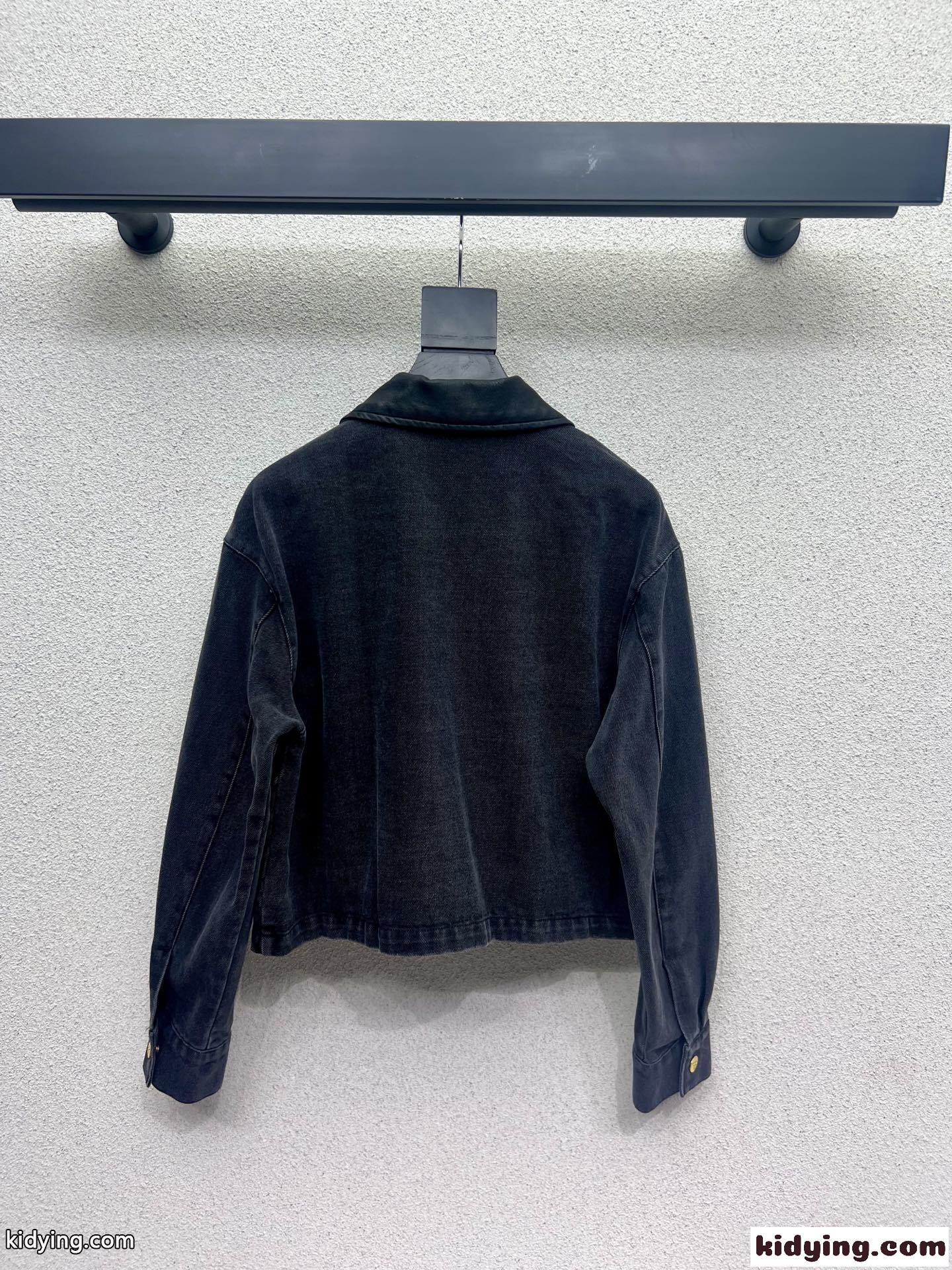 おしゃれ クロップド デニムブルゾン プラダ ジャケット 偽物 アウター-2