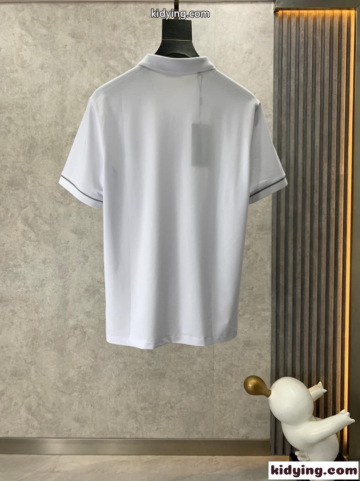 カジュアル おしゃれ ハーフジップ ポロシャツ サルヴァトーレ・フェラガモ Tシャツ コピー ホワイト-1