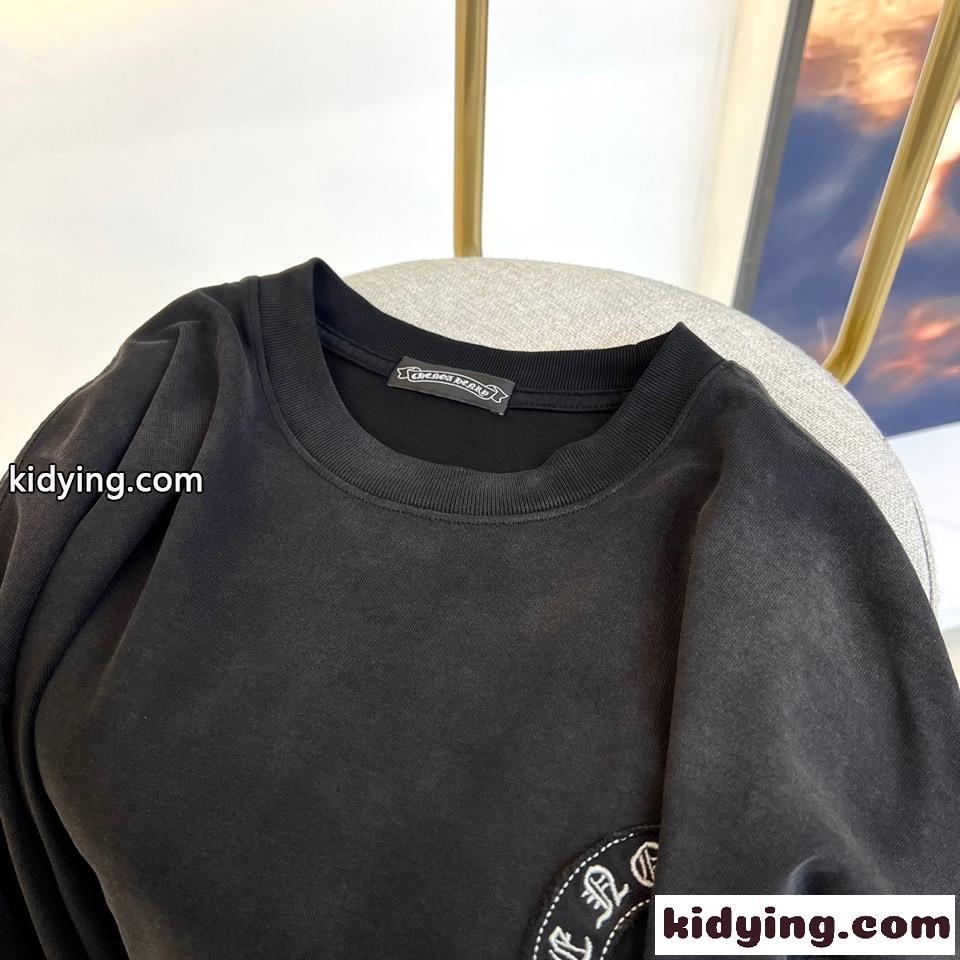 カジュアル ストリート クロムハーツ Tシャツ 偽物 クルーネック 半袖Tシャツ-1