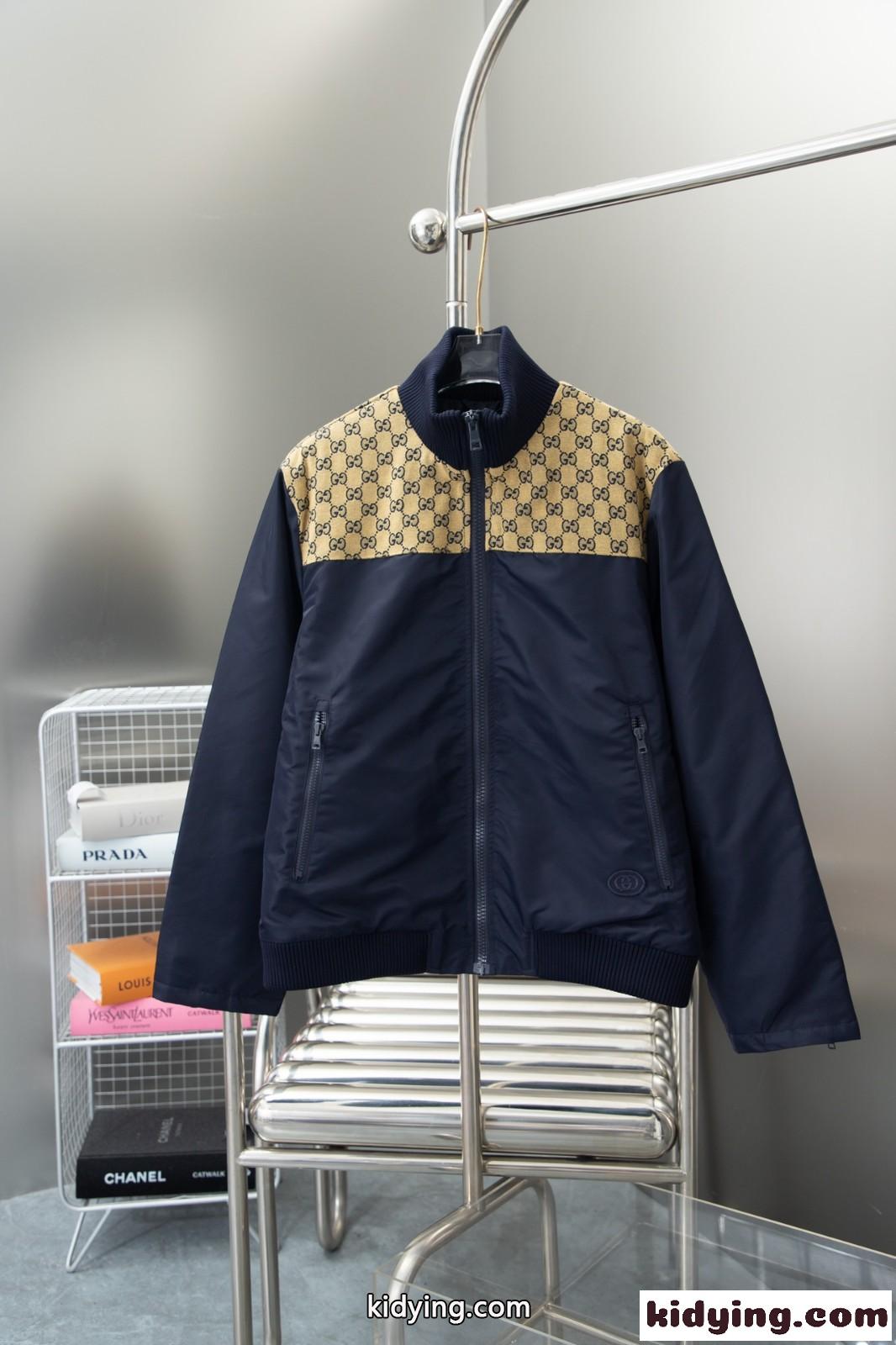 23AW GGナイロンキャンバス製ジップジャケット グッチ ジャケット コピー-2