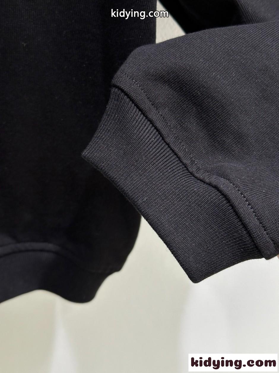 上品 洗練された コットン 長袖 ポロシャツ アレキサンダーワング Tシャツ コピー ブラック-1