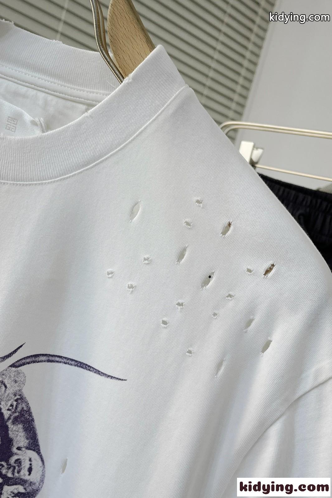 カジュアル リング プリント コットン 半袖Tシャツ ジバンシィ Tシャツ 偽物-4