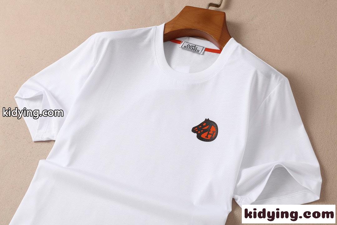エルメス 半袖tシャツ コピー メンズ 半袖 春夏 新作 カジュアル おしゃれ ホワイト ブラック 人気 定番-4