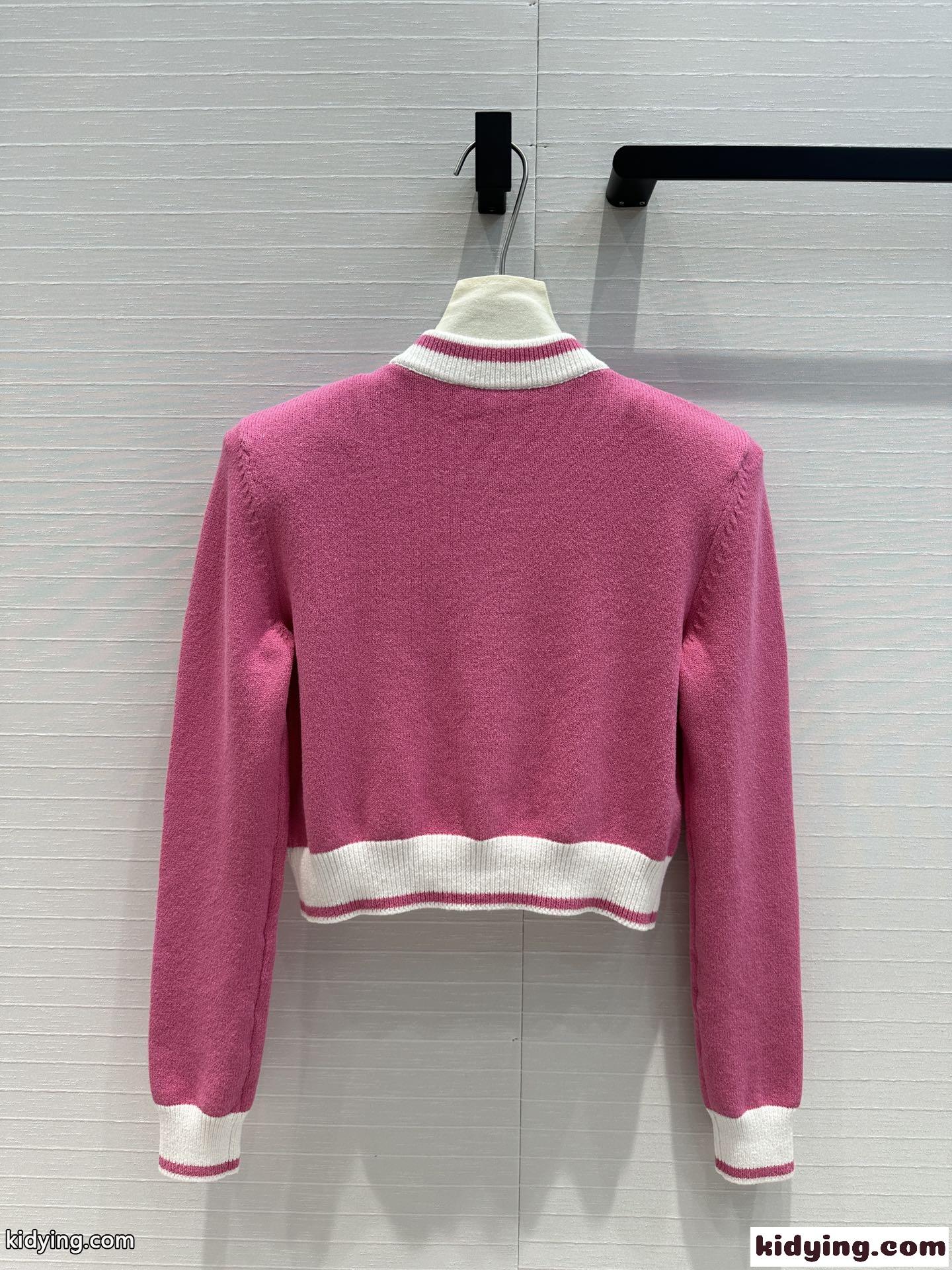 Balmain シグネチャー ニットカーディガン バルマン ニット コピー ピンク-4