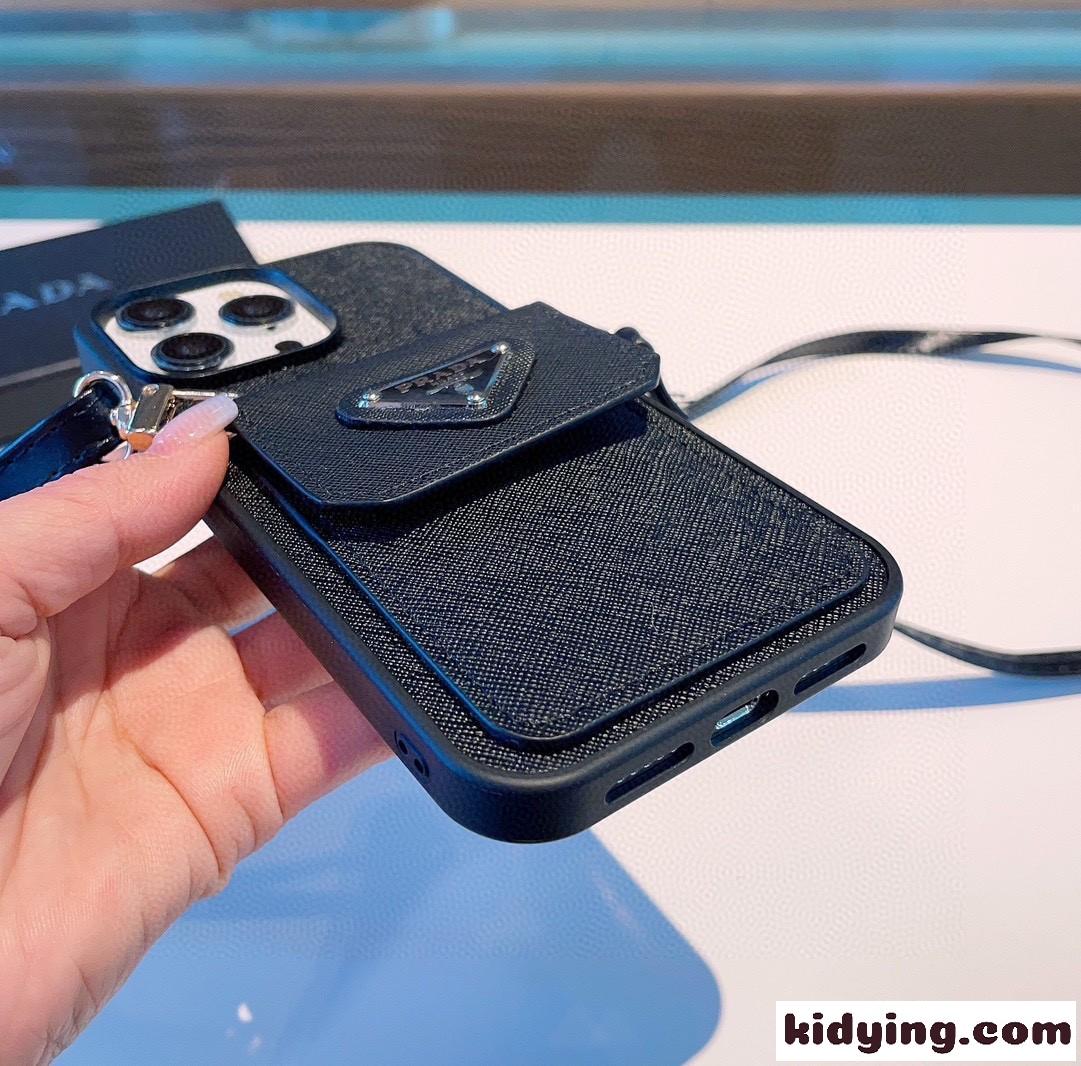 シンプル おしゃれ カード収納 斜め掛け アイフォンケース プラダ スマホケース コピー-4