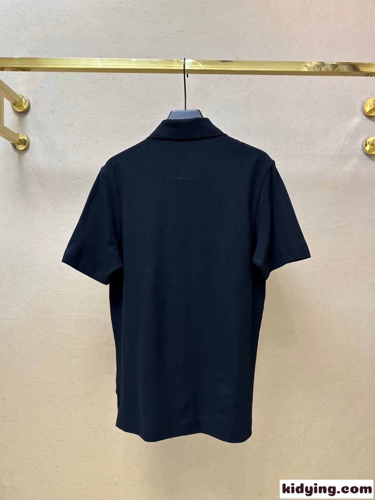 ロゴ コットンピケ ハーフジップ ポロシャツ ジバンシィ Tシャツ コピー 半袖-1